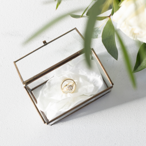 ringendoosje goud geschikt voor bruiloft decoratie