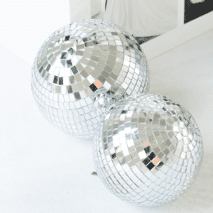 zilveren discoballen zilveren discoballen geschikt voor decoratie