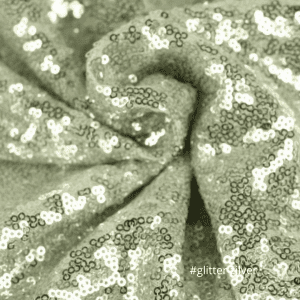 Glitter zilver glitterstof pailletten geschikt voor kerst diner tafelkleed zilver