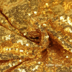 Glitter goud glitterstof pailletten geschikt voor kerst diner tafelkleed goud