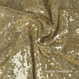 #glitter champagne glitterstof pailletten geschikt voor kerst diner tafelkleed