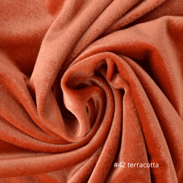 #42 terracotta Fluweel stof voor tafelkleed decoratie kerstdiner