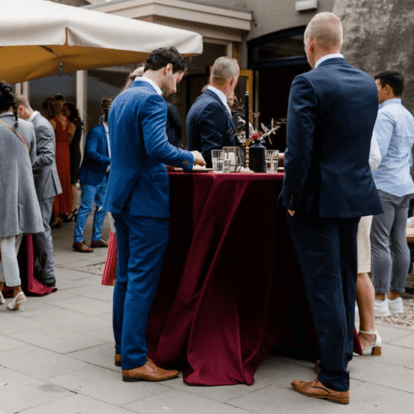 wijnrood statafelkleed statafelrokken wijnrood geschikt voor bruiloftdecoratie