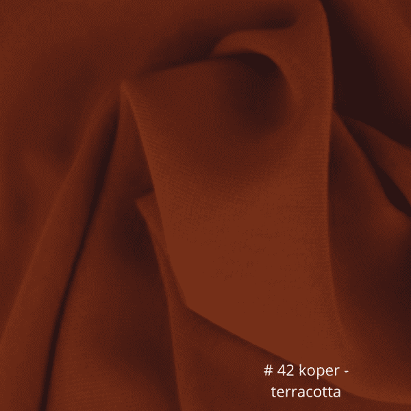 #42 terracotta koper #42 terracotta decoratie stof geschikt voor bruiloft tafelloper stof