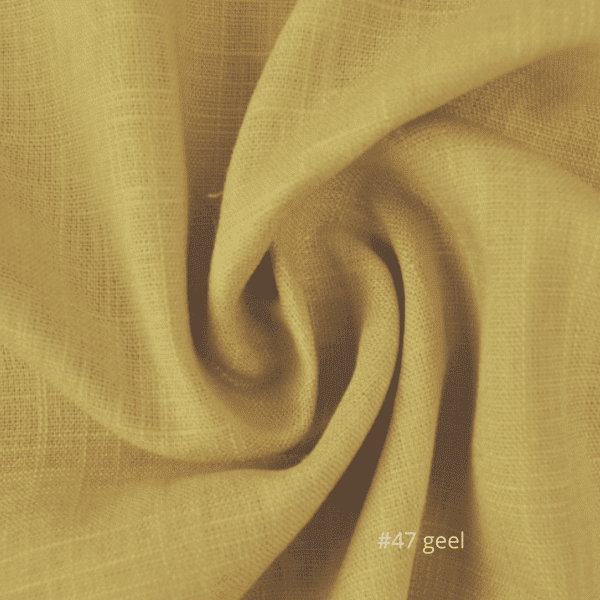 #47 geel linnen stof geschikt voor tafelkleden bruiloft decoratie geel