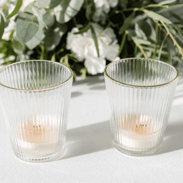 waxinelicht met goud randje waxinelichtje met gouden rand geschikt voor bruiloft decoratie