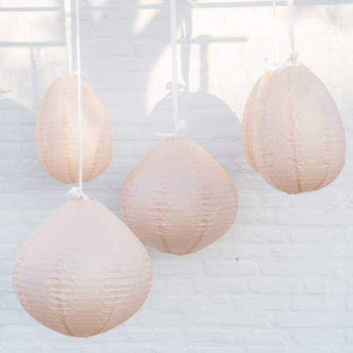 lampion nude bruiloft decoratie