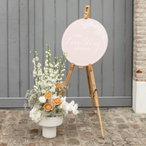 steun voor welkomsbord hout geschikt voor bruiloft decoratie
