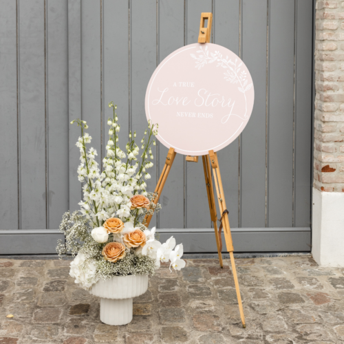 steun voor welkomsbord hout geschikt voor bruiloft decoratie