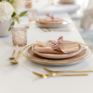 21-diner decoratie roze goud