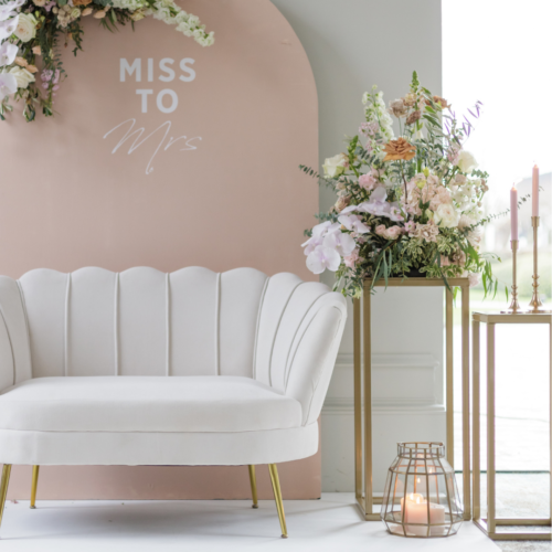 ceremonie decoratie bruiloft goud