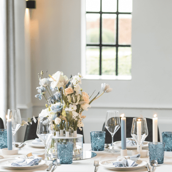 decoratie diner decoratie bruiloft blauw