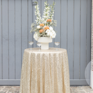 statafelkleed goud geschikt voor bruiloft decoratie