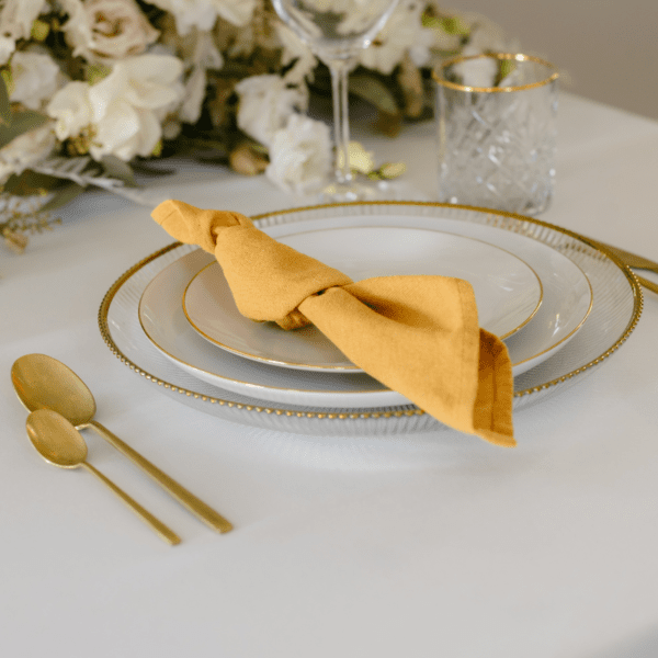 servet okergeel servet okergeel geschikt voor bruiloft decoratie