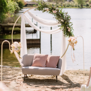 backdrop rond goud