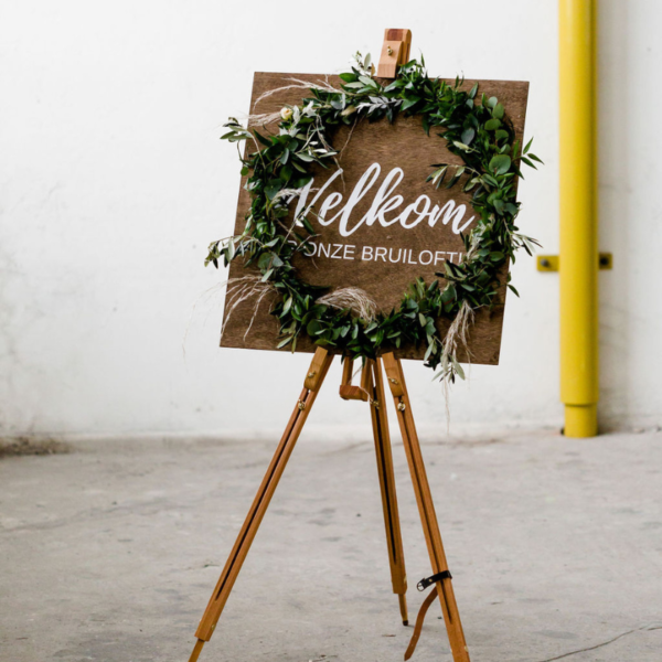 schildersezel welkomsbord geschikt voor decoratie bruiloft