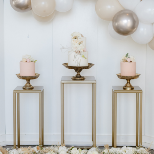 sokkels / zuilen goud geschikt voor bruiloft decoratie
