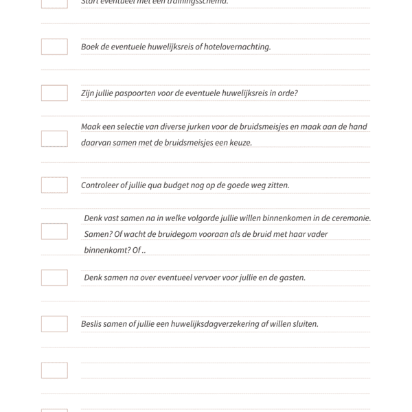 checklist 12 maanden voor je bruiloft checklist voor bruiloft