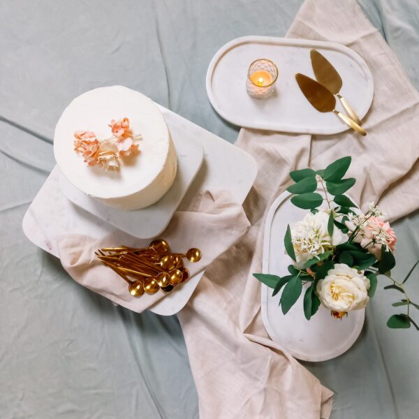set marmer taartplateau taartplateau marmer geschikt voor decoratie bruiloft en babyshower