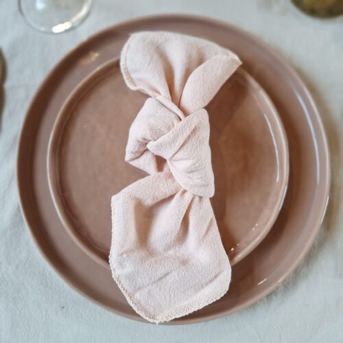 Perzikkleurige peach servet geschikt voor bruiloft decoratie