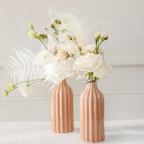vaasje oud roze bruiloft decoratie