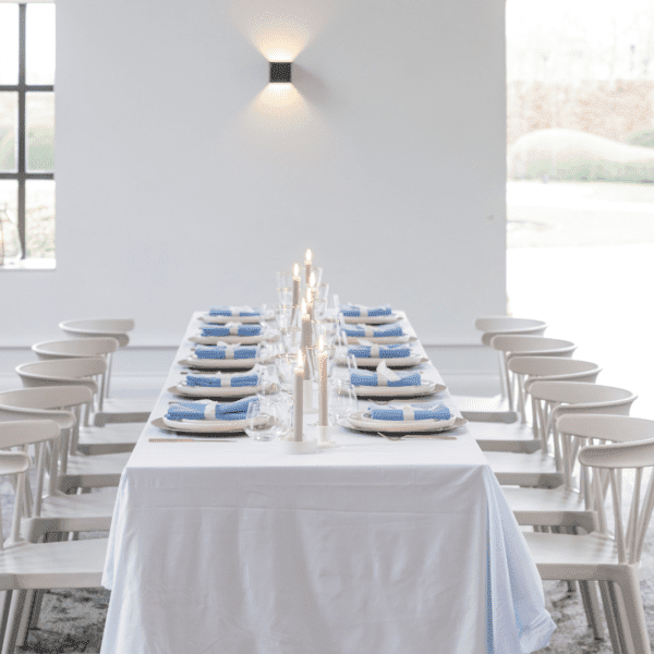 tafeldecoratie blauw wit goud servet ijsblauw geschikt voor decoratie bruiloft en 21-diner
