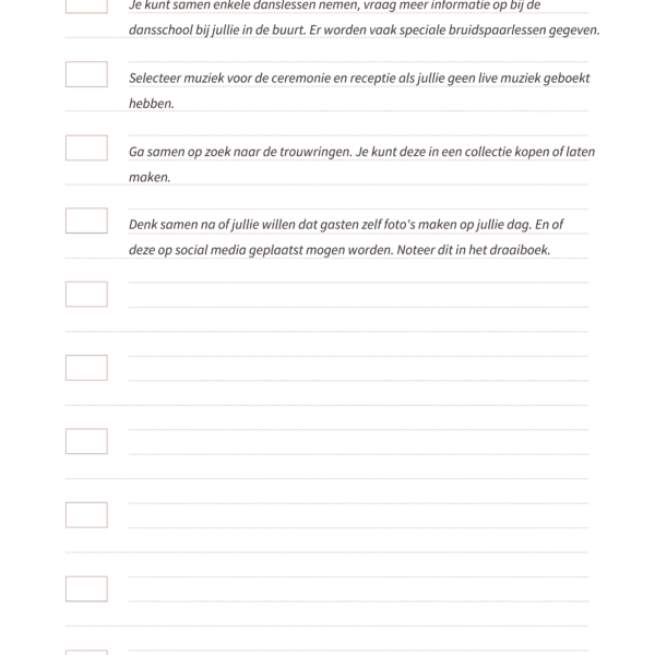 to do bruiloft checklist checklist voor bruiloft niets vergeten bij plannen draaiboek