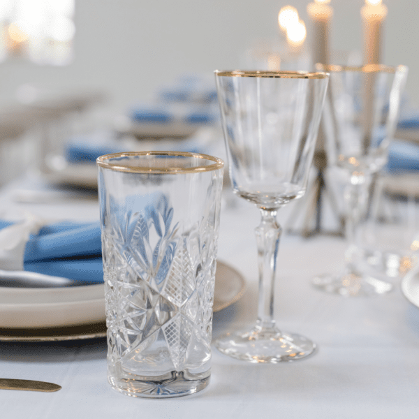 hoge limonadeglazen met gouden rand hoge limonadeglazen met gouden rand geschikt voor bruiloft decoratie en 21-diner