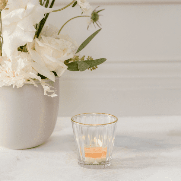 sfeerlichtje glas met gouden rand sfeerlichtje glas met gouden rand geschikt voor bruiloft decoratie
