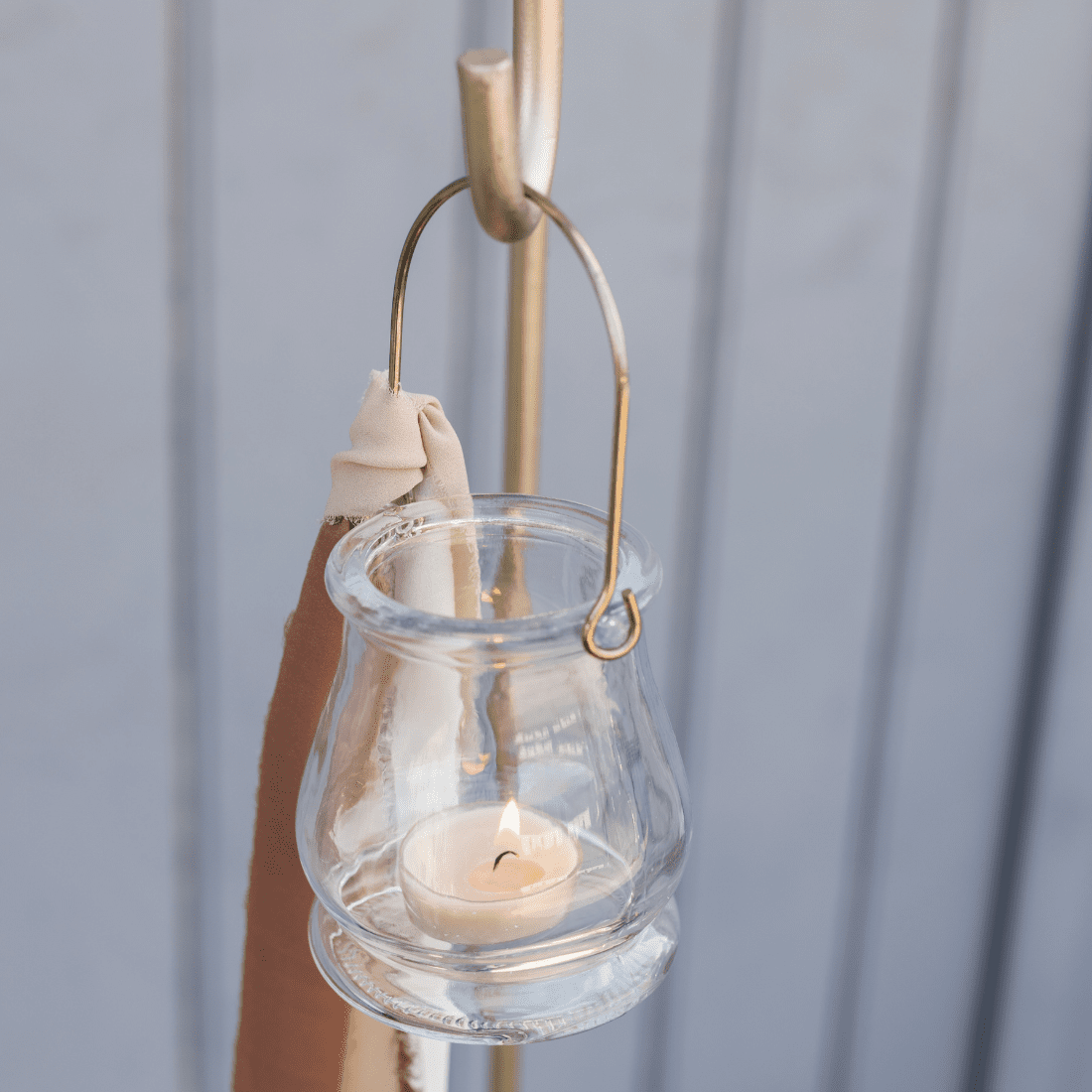 Windlicht glas roze 16 cm H 24 cm kopen