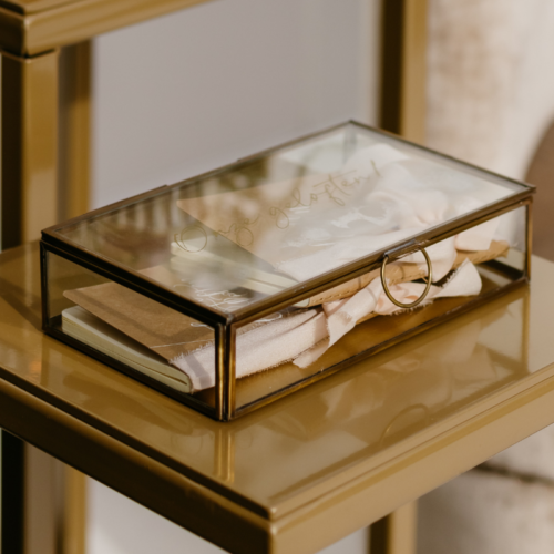 vow box gold wedding decoration