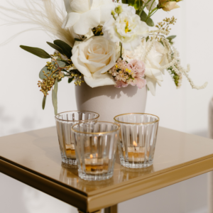waxinelicht houder glas gouden rand geschikt voor bruiloft decoratie