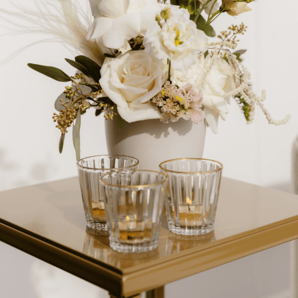 waxine gouden rand waxinelicht houder glas gouden rand geschikt voor bruiloft decoratie