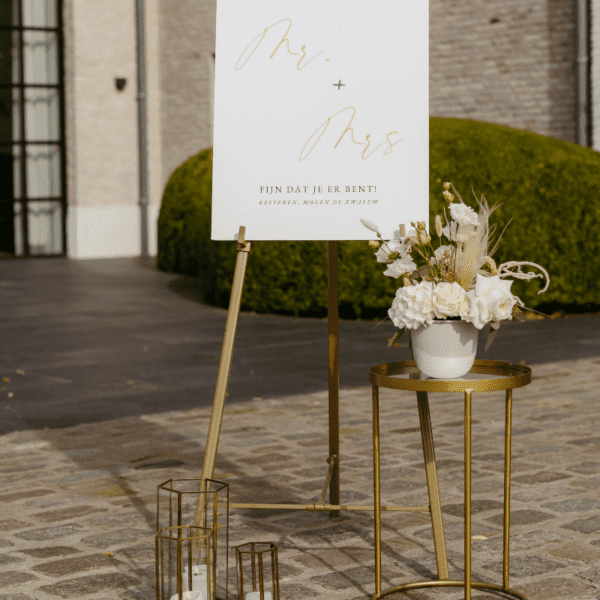 goud metalen schildersezel goud metalen schildersezel geschikt voor bruiloftdecoratie
