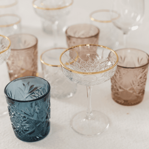diner glazen decoratie bruiloft diner glazen
