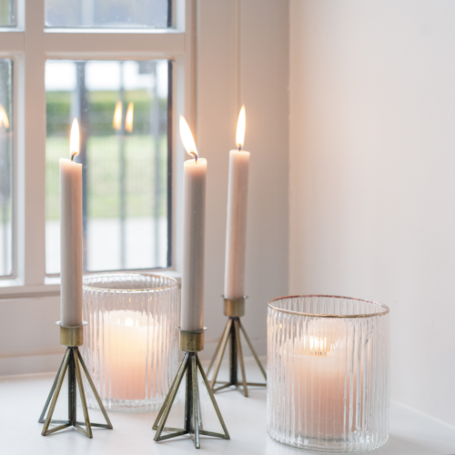 waxinehouder gouden rand