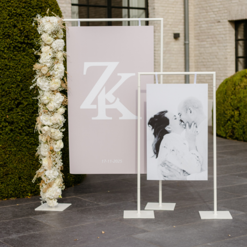 Set voor 2 welkomsborden wit.