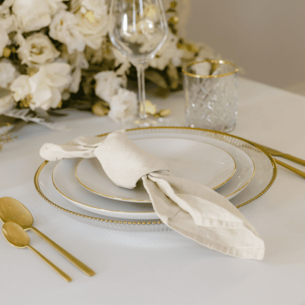servet beige linnen servet beige linnen bruiloft decoratie