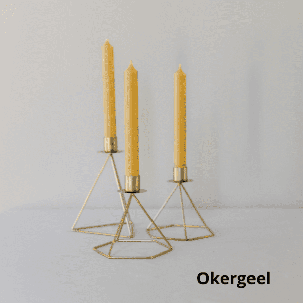 okergeel dinerkaars okergeel dinerkaarsen in dicerse kleuren