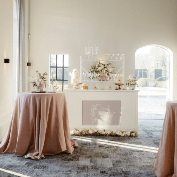 statafel rok linnen roze statafel rok roze linnen decoratie bruiloft