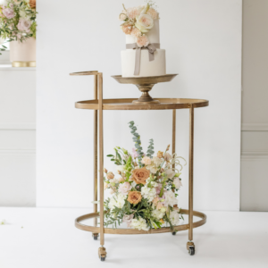 serveerwagen goud geschikt voor bruiloft decoratie