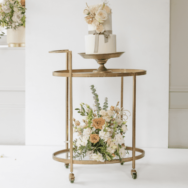 serveerwagen goud serveerwagen goud geschikt voor bruiloft decoratie