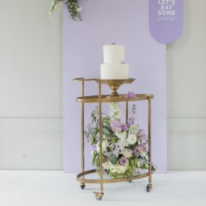 trolley goud geschikt voor decoratie bruiloft en babyshower