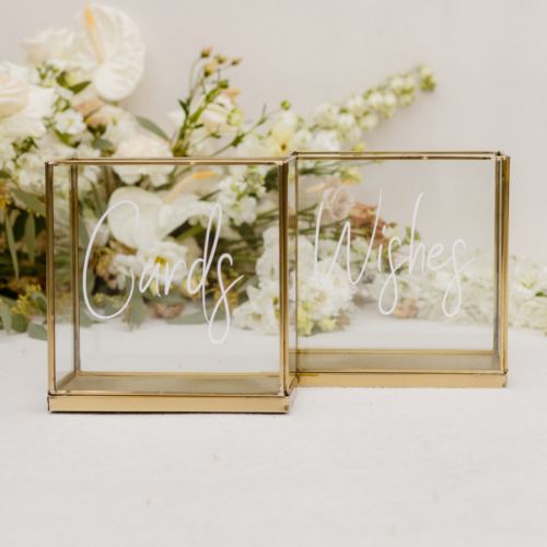 envelopbox wishes cards box goud bruiloft decoratie glas