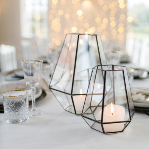 diner kaarsstandaard zwart decoratie bruiloft