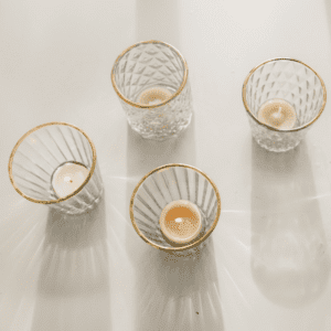 kaarsenhouder glas gouden rand kaarsenhouder glas gouden rand geschikt voor bruiloft decoratie