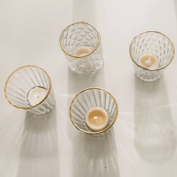 kaarsenhouder glas gouden rand kaarsenhouder glas gouden rand geschikt voor bruiloft decoratie