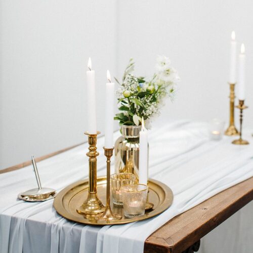 dienblad goud decoratie bruiloft