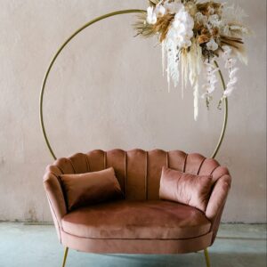 backdrop rond backdrop rond ceremonie styling goud circel of love bruiloft decoratie huren