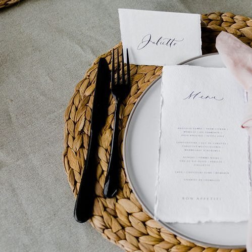 bestek zwart Servet dusty roze oud roze katoen huren bruiloft linnen tafeldecoratie tafelaankleding diner trouwen huren feest